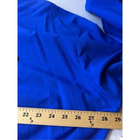 Surfer style windbreaker 1/4 zip blue one size Bright Blue 100 nylon Vintage 80' - Picture 6 of 8